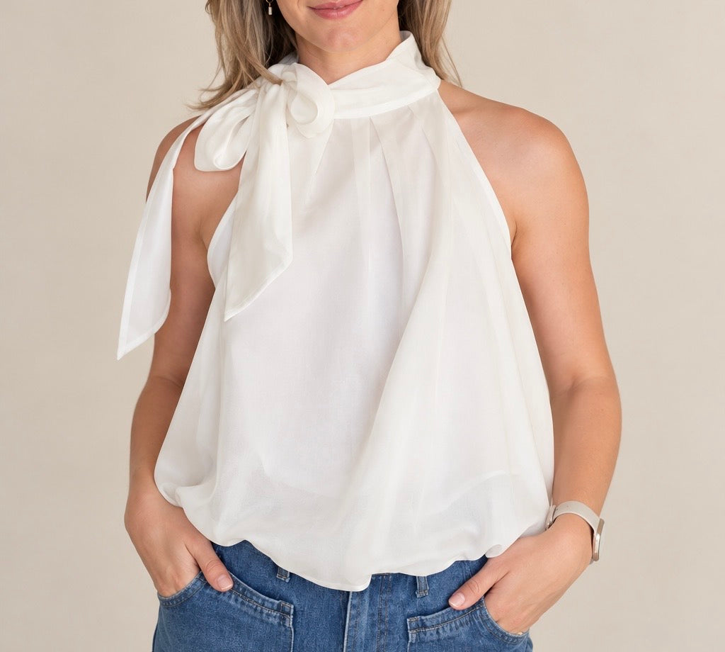 The Elle Halter - White