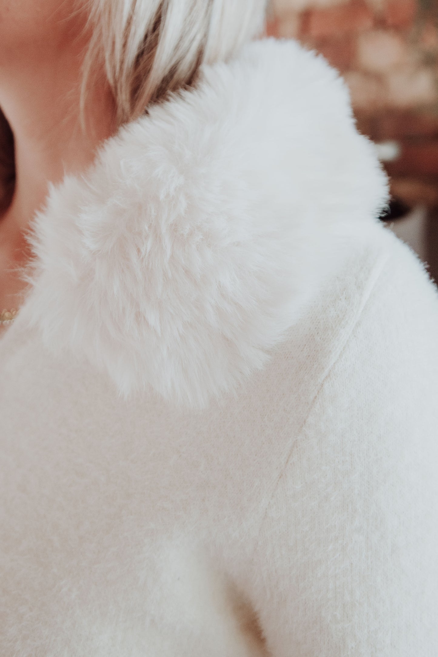 Ivory Fur Knit
