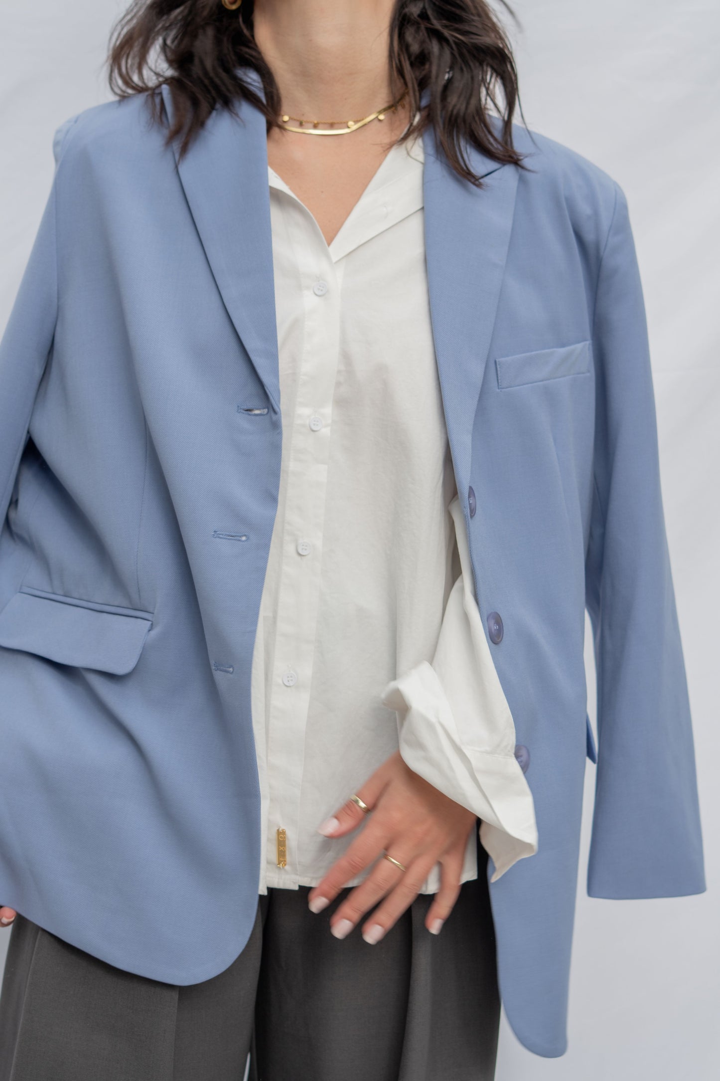 White Button Shirt Oversized