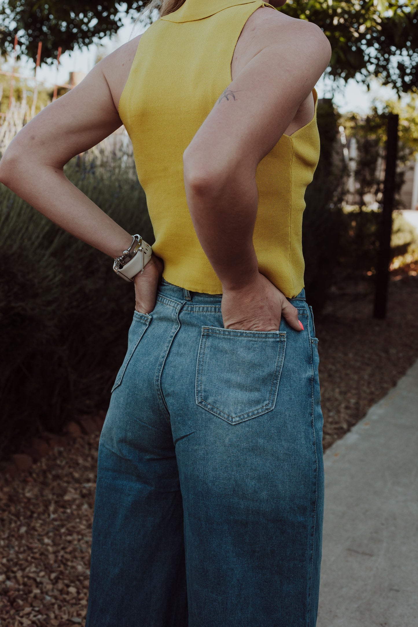 Cove Collar Top - Mustard Yellow