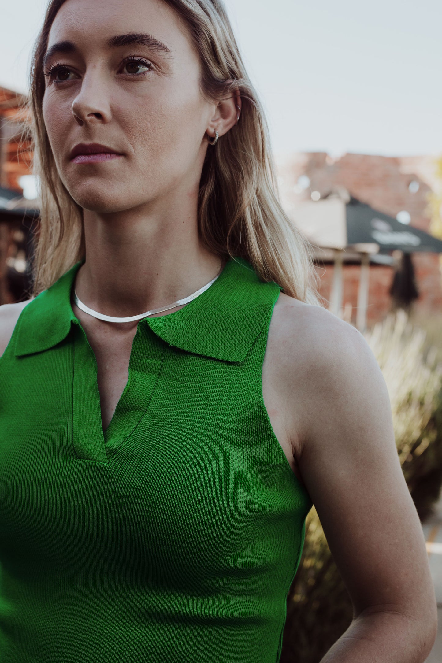 Cove Collar Top - Green