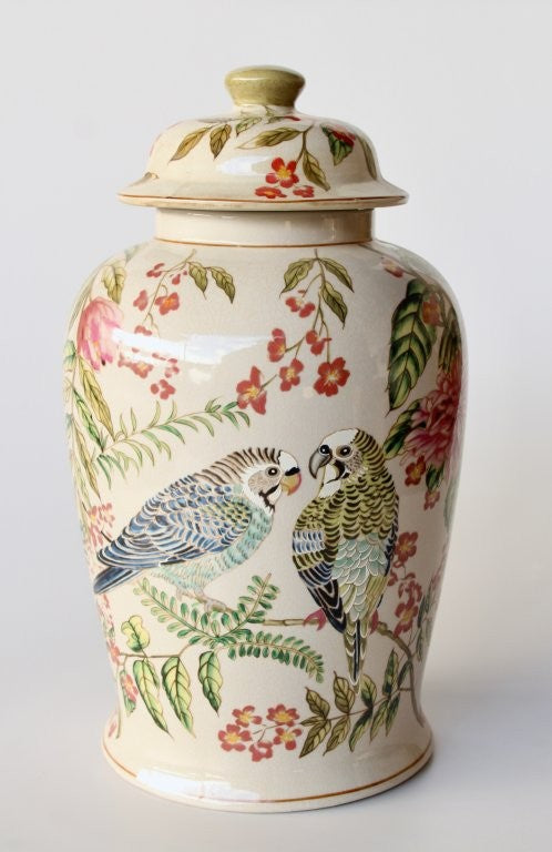 LARGE BUDGIE GINGER JAR 42X21CM