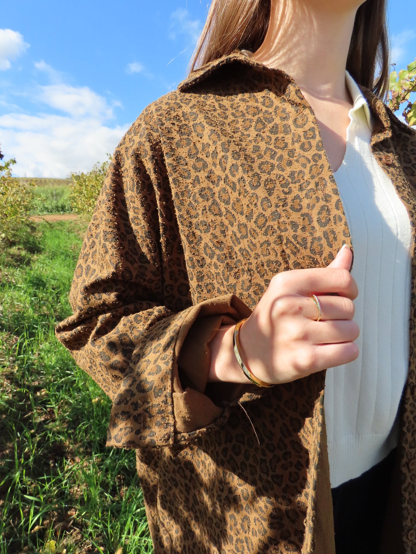Oversized Leopard Button up