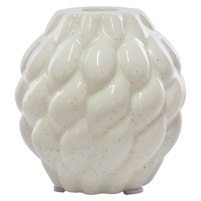 WHITE CANDLE HOLDER 9CM