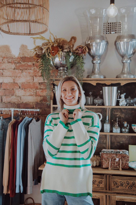 Emerald Stripe Knit