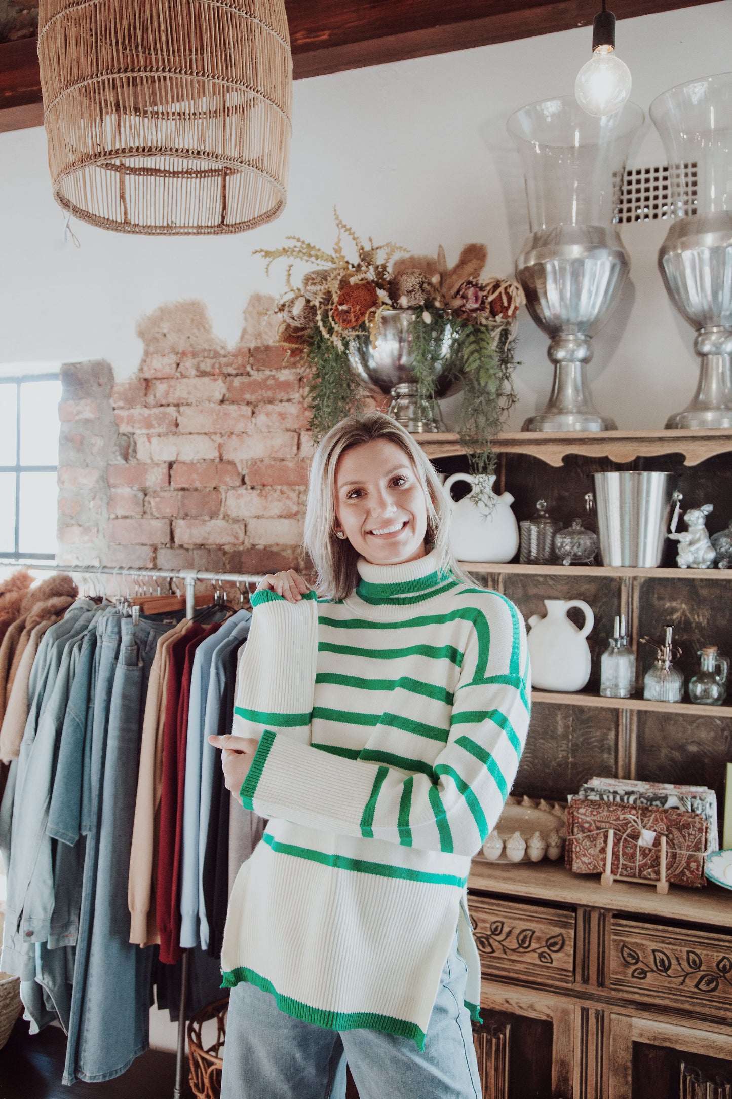 Emerald Stripe Knit