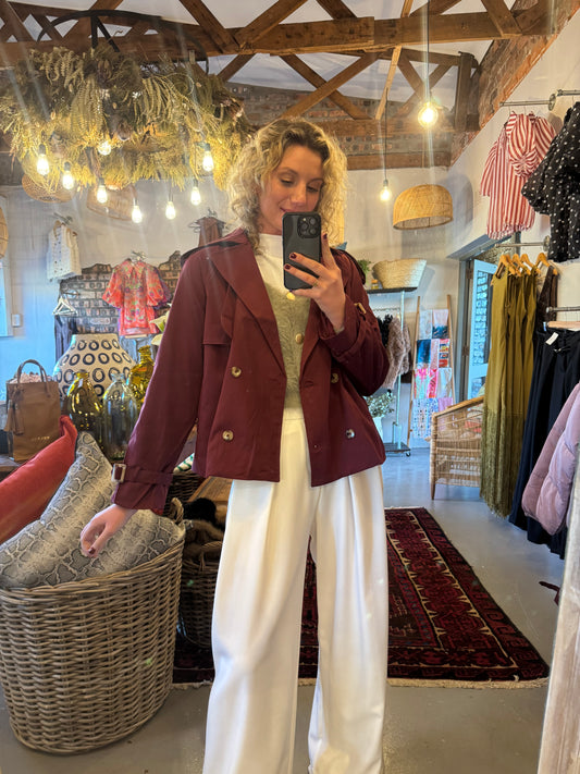 The Oxford Trench - Burgundy