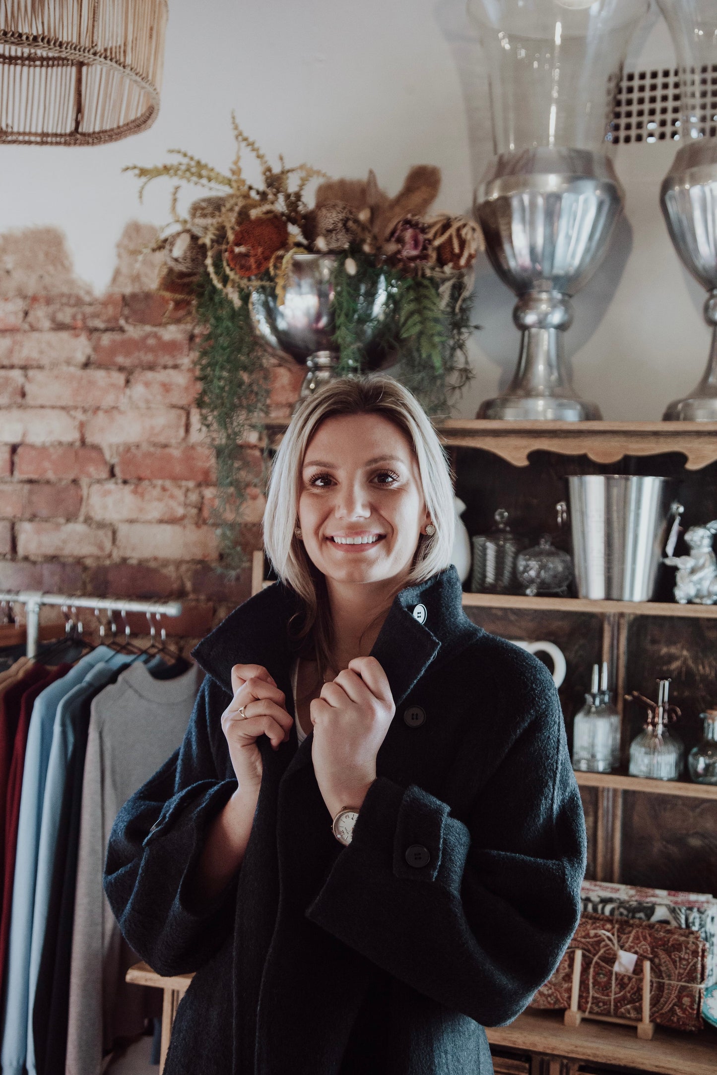 Hazel Coat - Charcoal