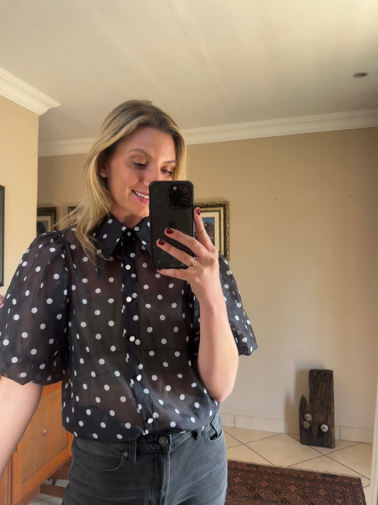 Midnight Dot Blouse
