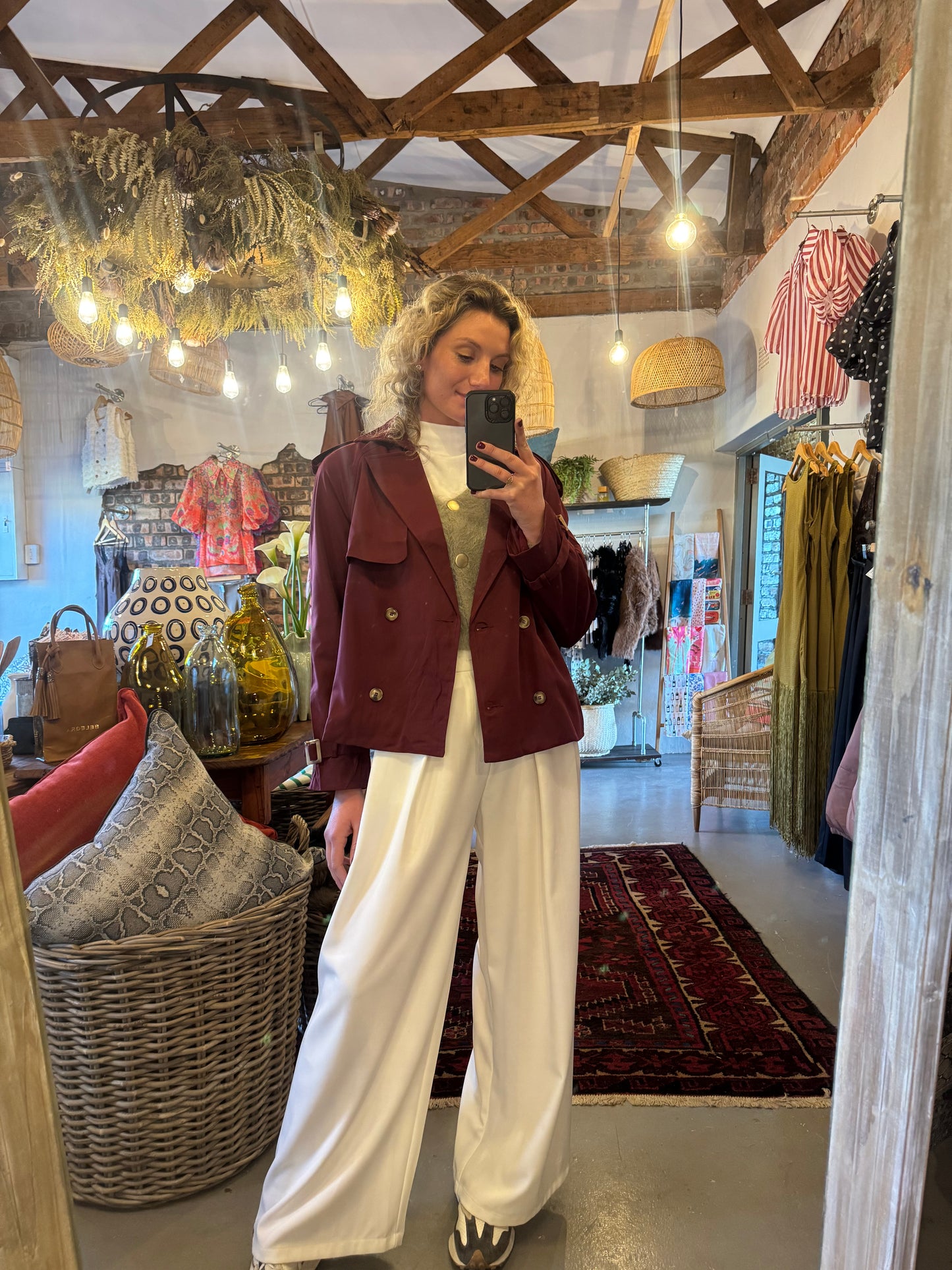 The Oxford Trench - Burgundy