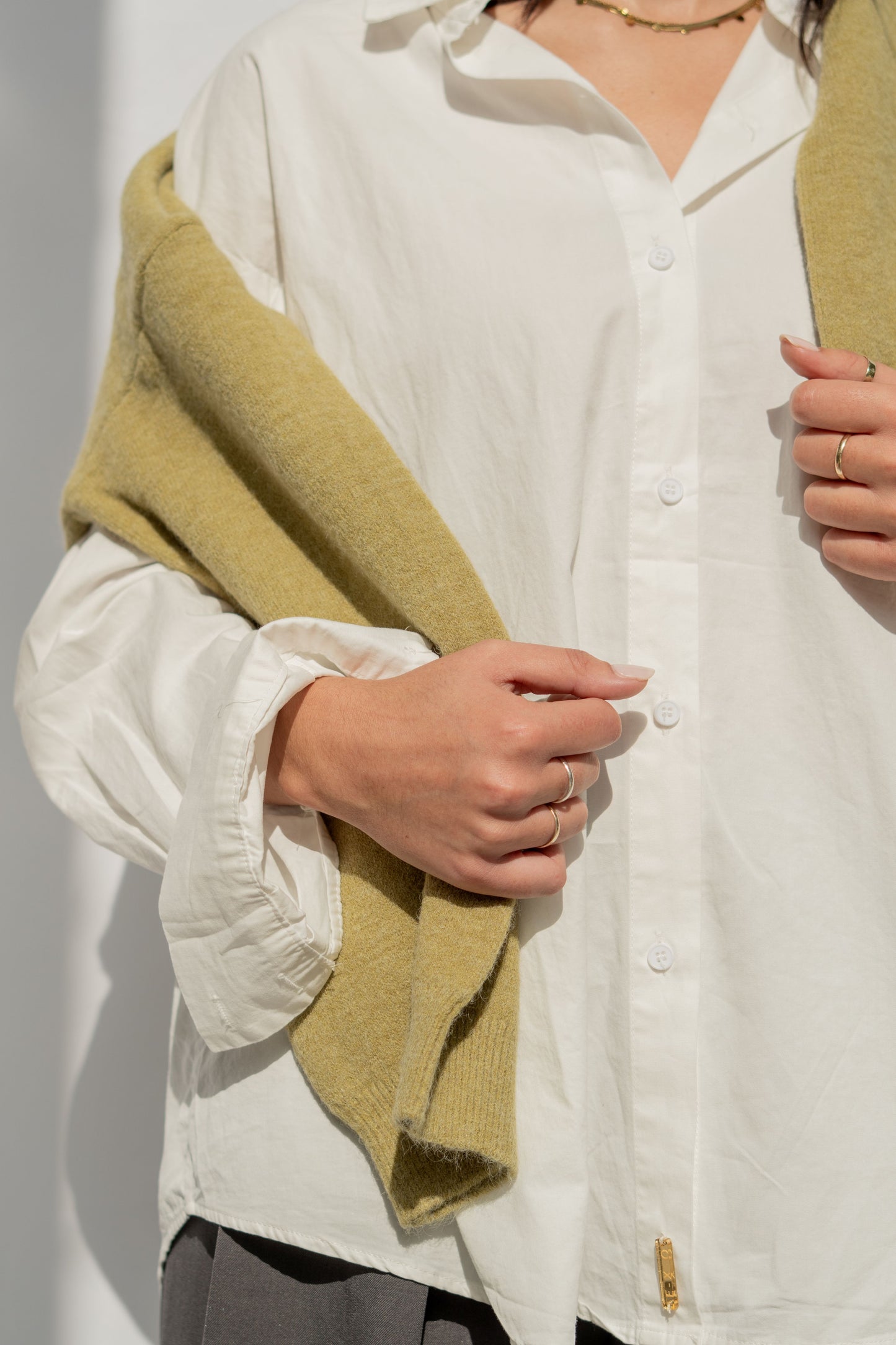 White Button Shirt Oversized