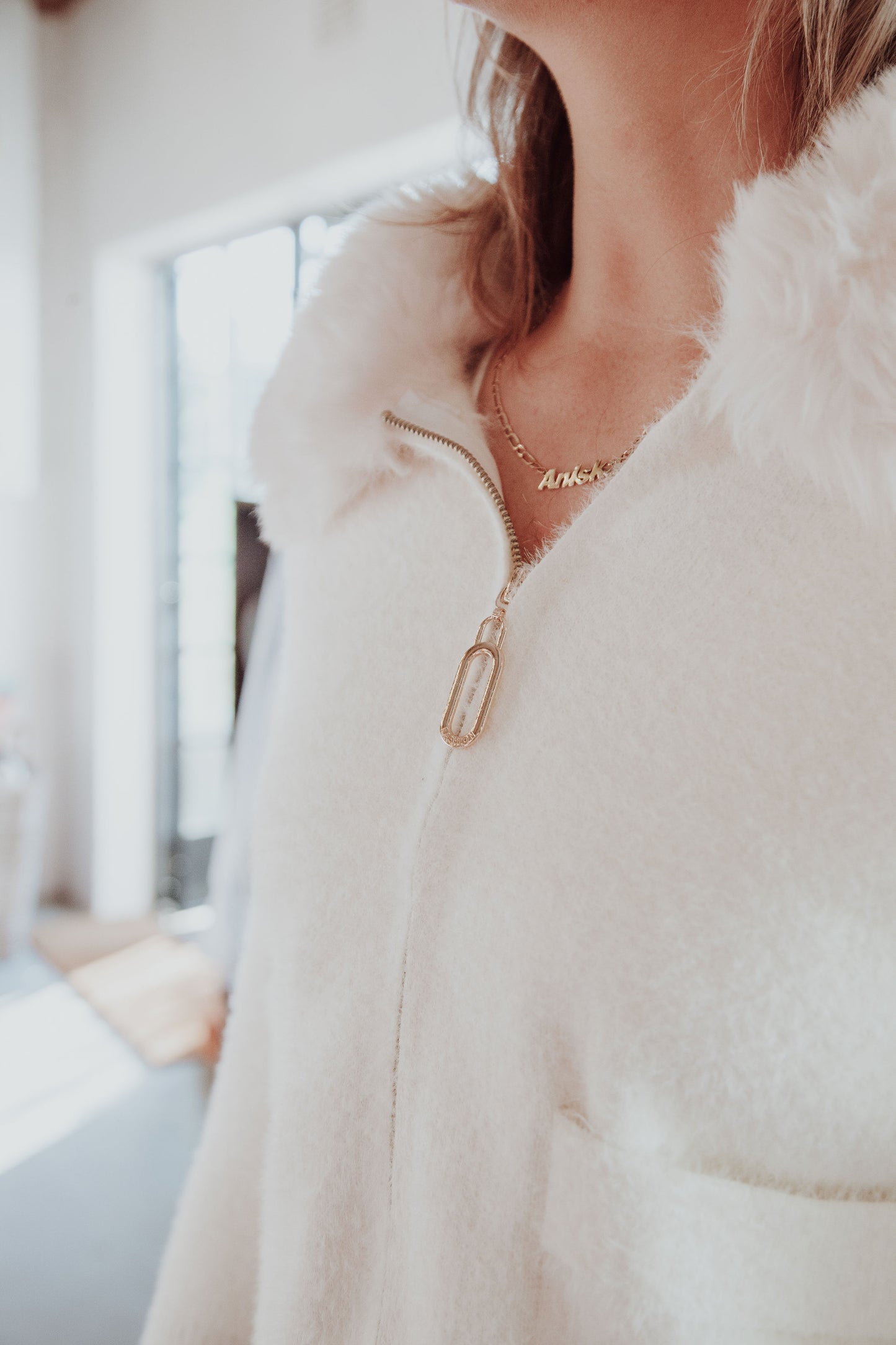 Ivory Fur Knit