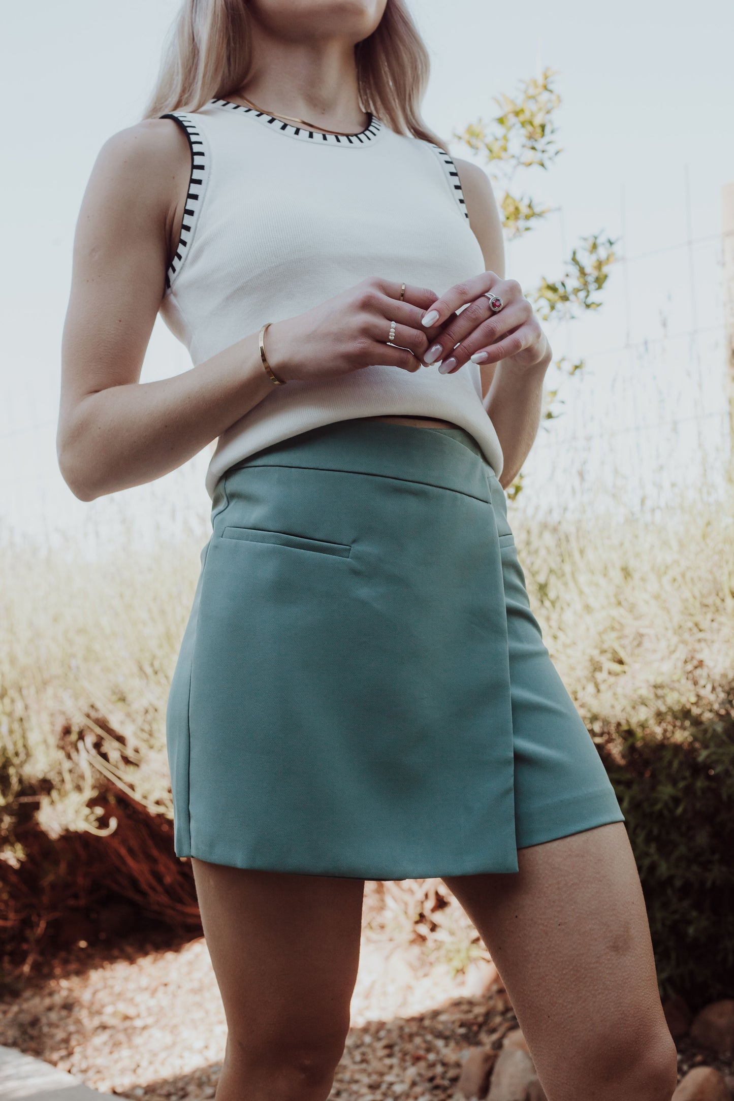 Blue/Green Skort