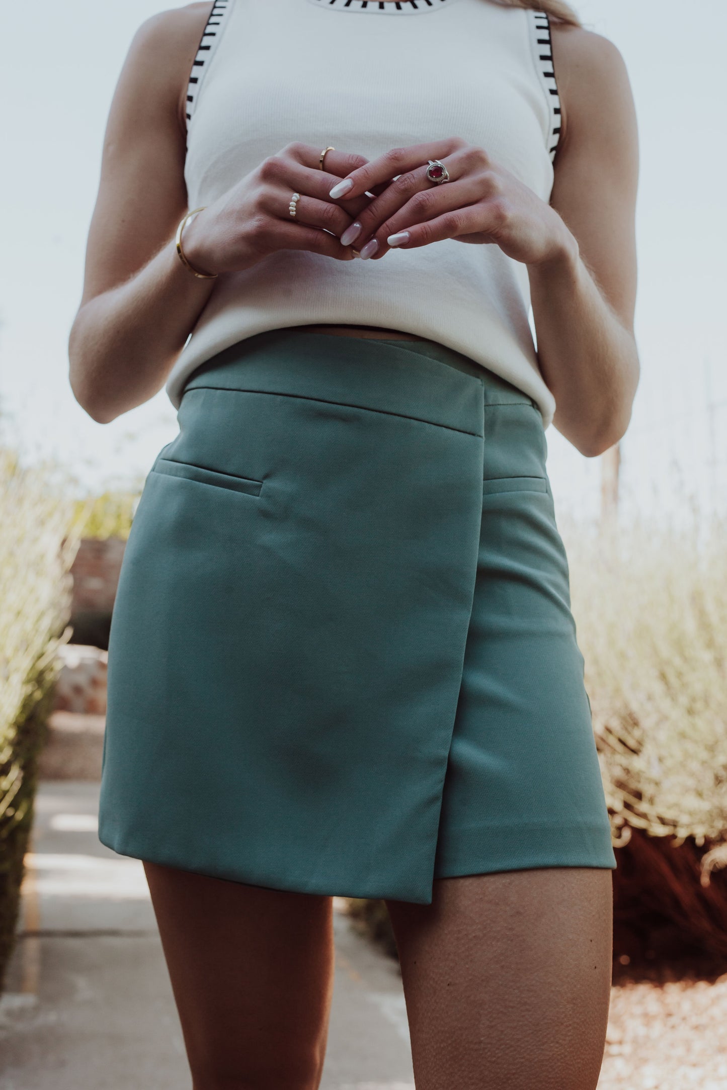 Blue/Green Skort