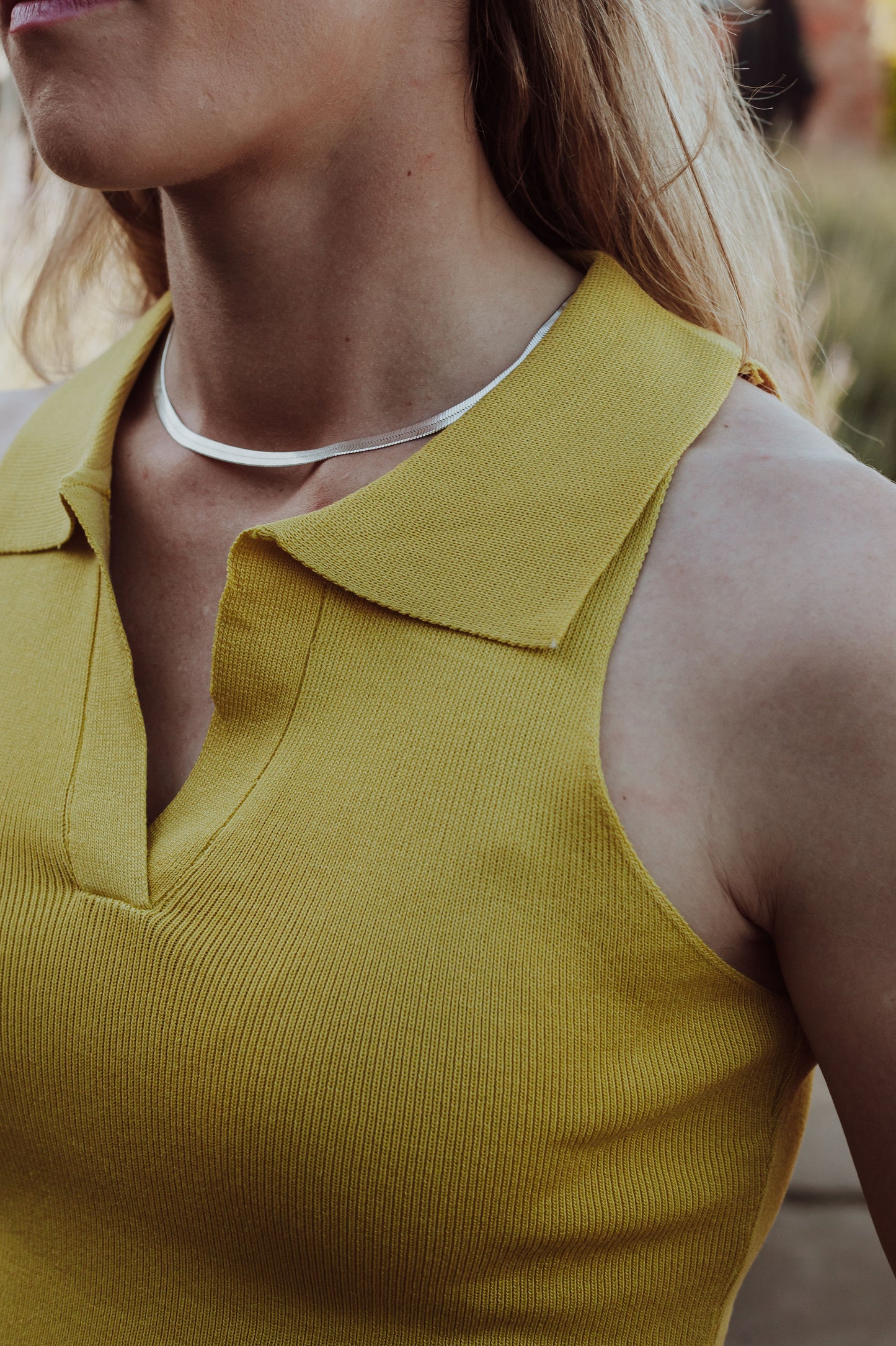 Cove Collar Top - Mustard Yellow
