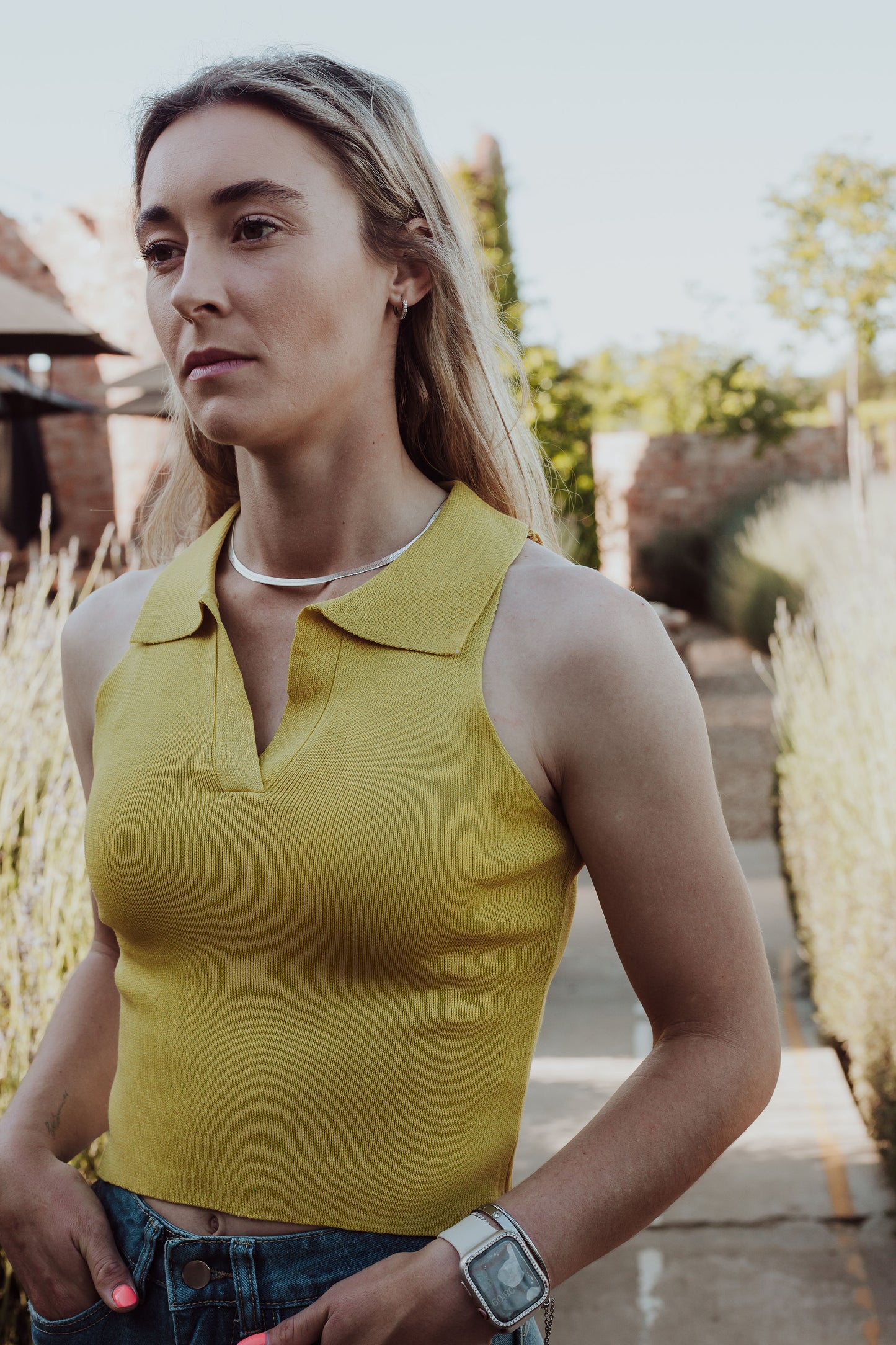 Cove Collar Top - Mustard Yellow