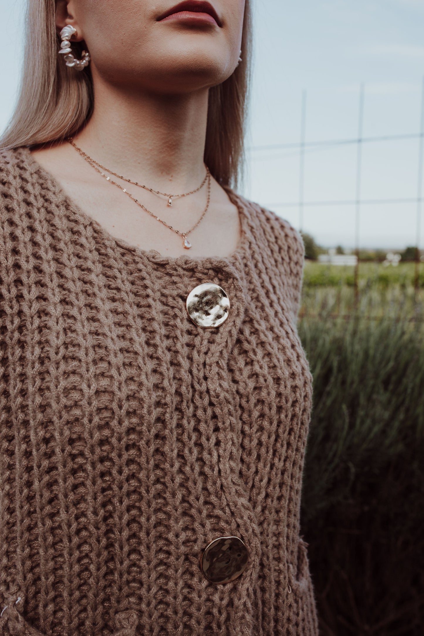 Gold-Button Knit