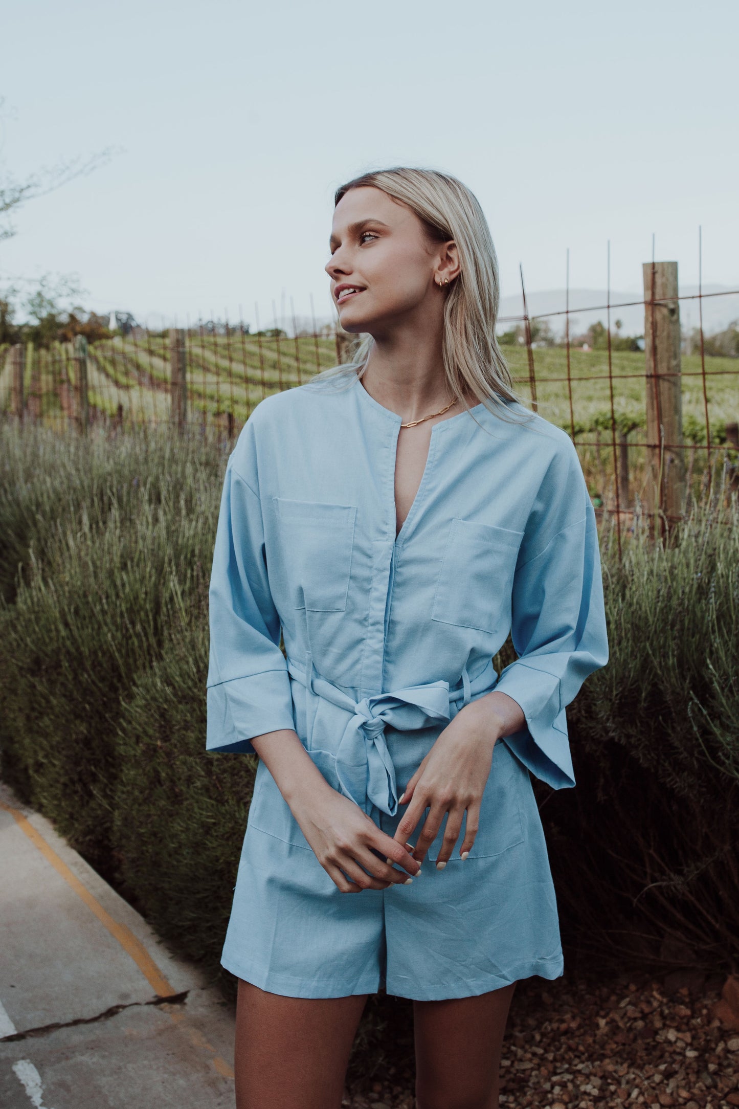 Jumpsuit – Dove Blue