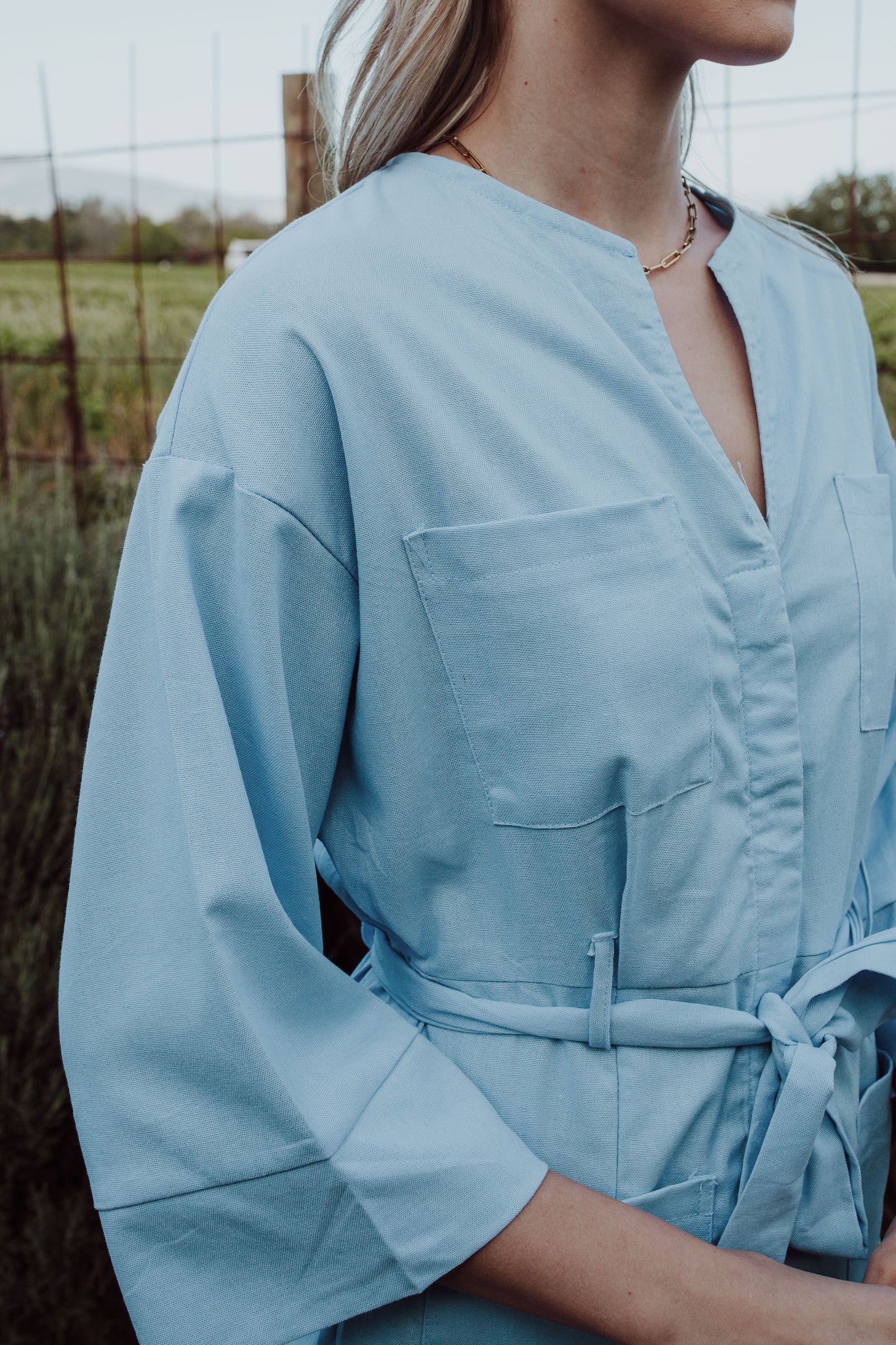 Jumpsuit – Dove Blue
