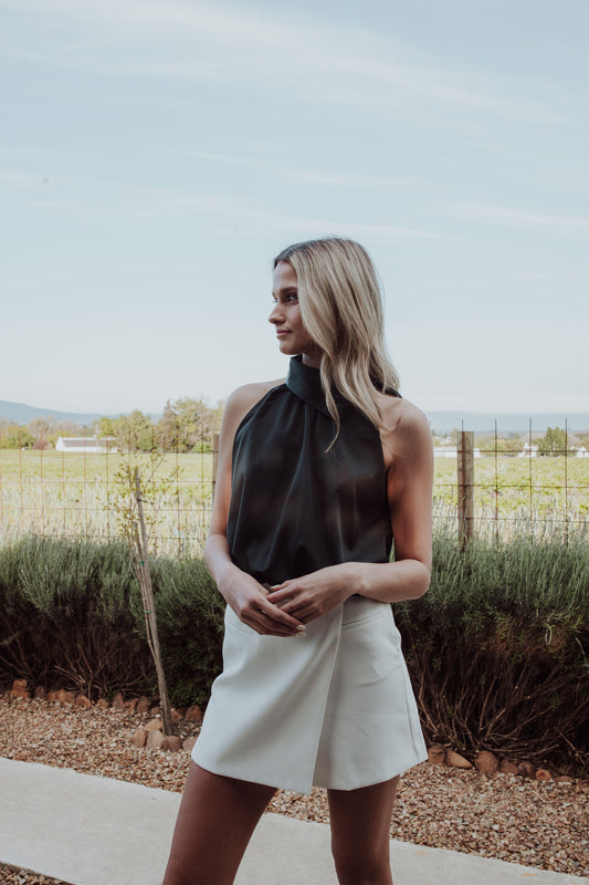Halter Neck Top - Black