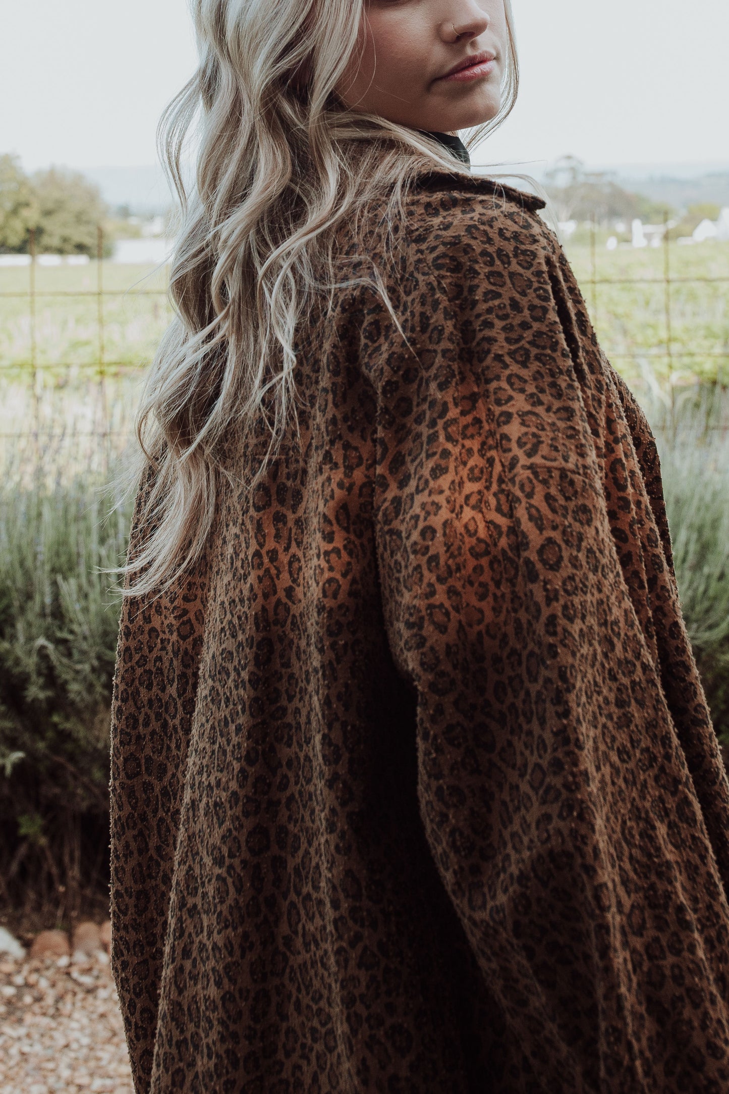 Oversized Leopard Button up