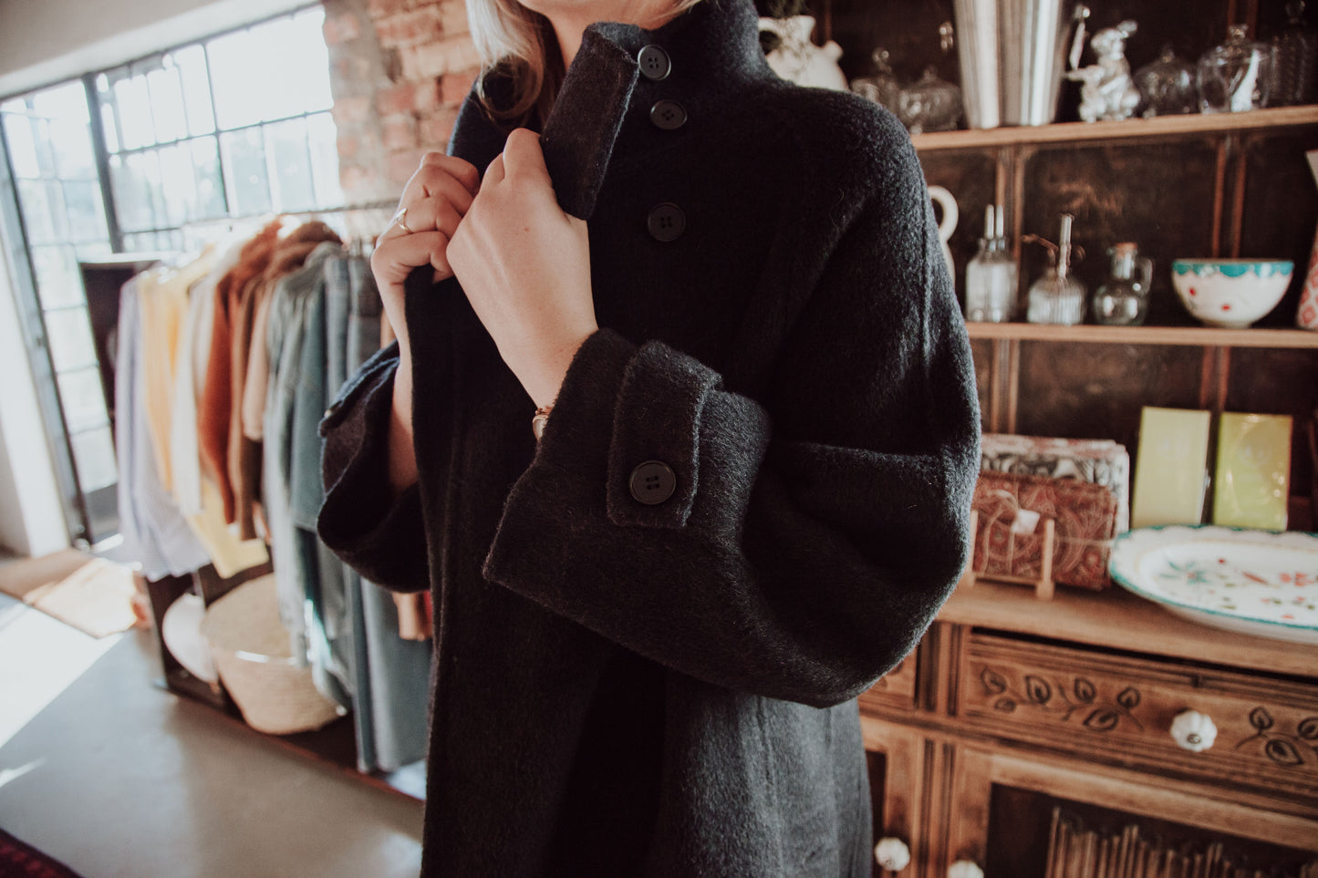 Hazel Coat - Charcoal