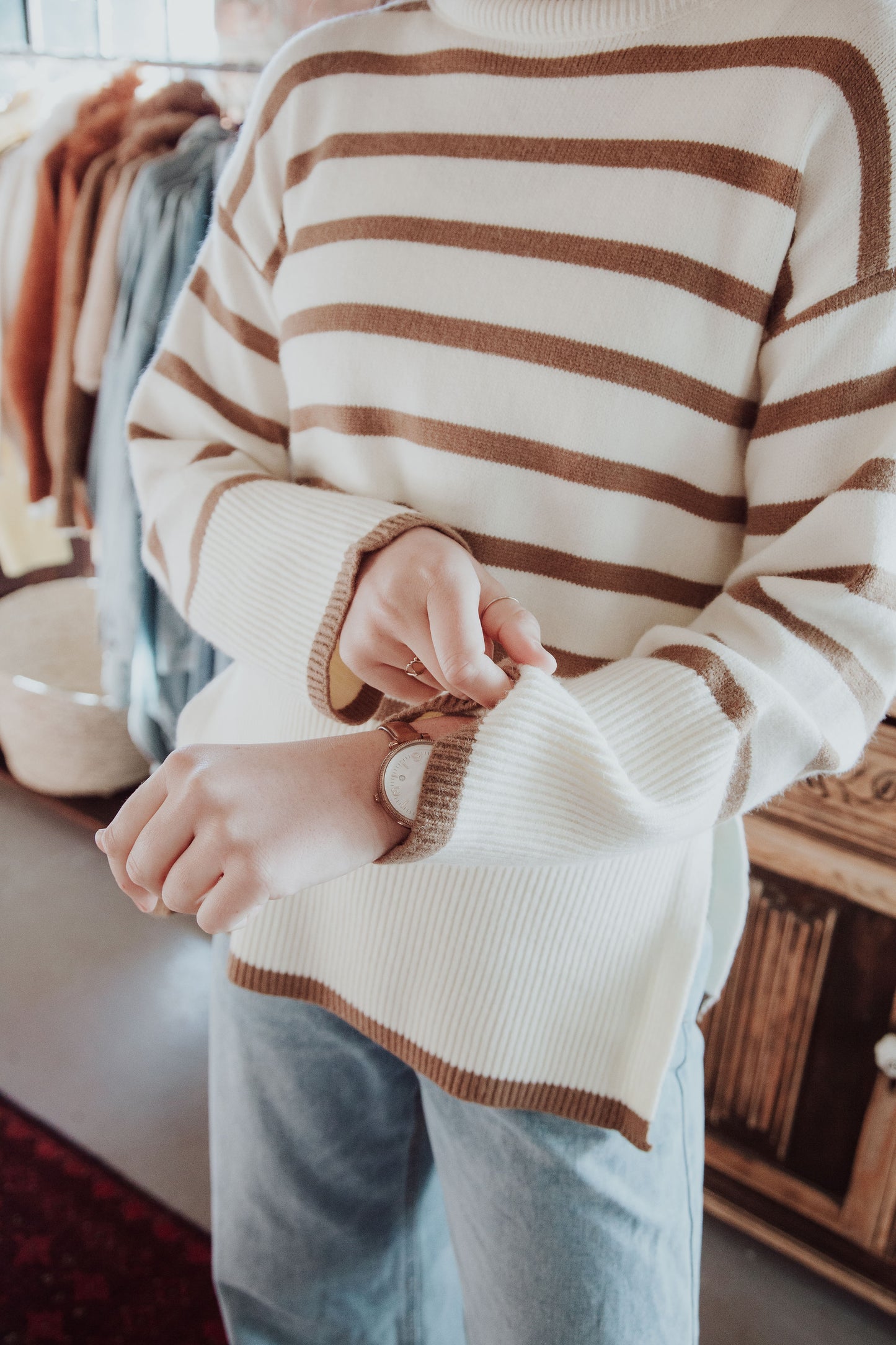 Mocha Stripe Knit
