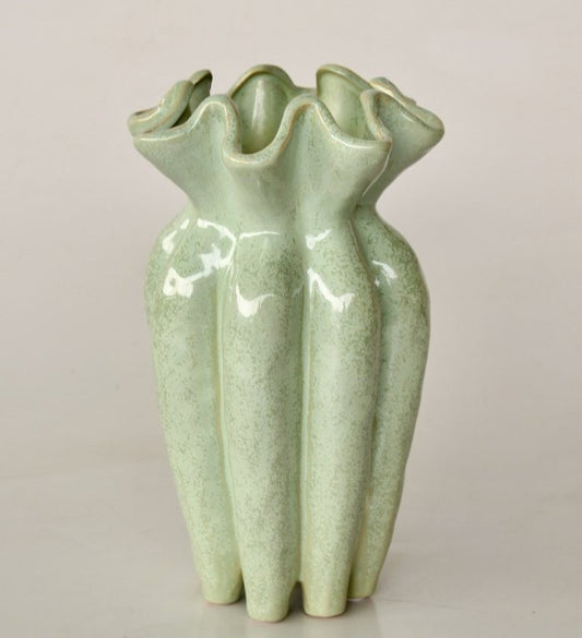 AQUA GREEN VASE 31X18CM