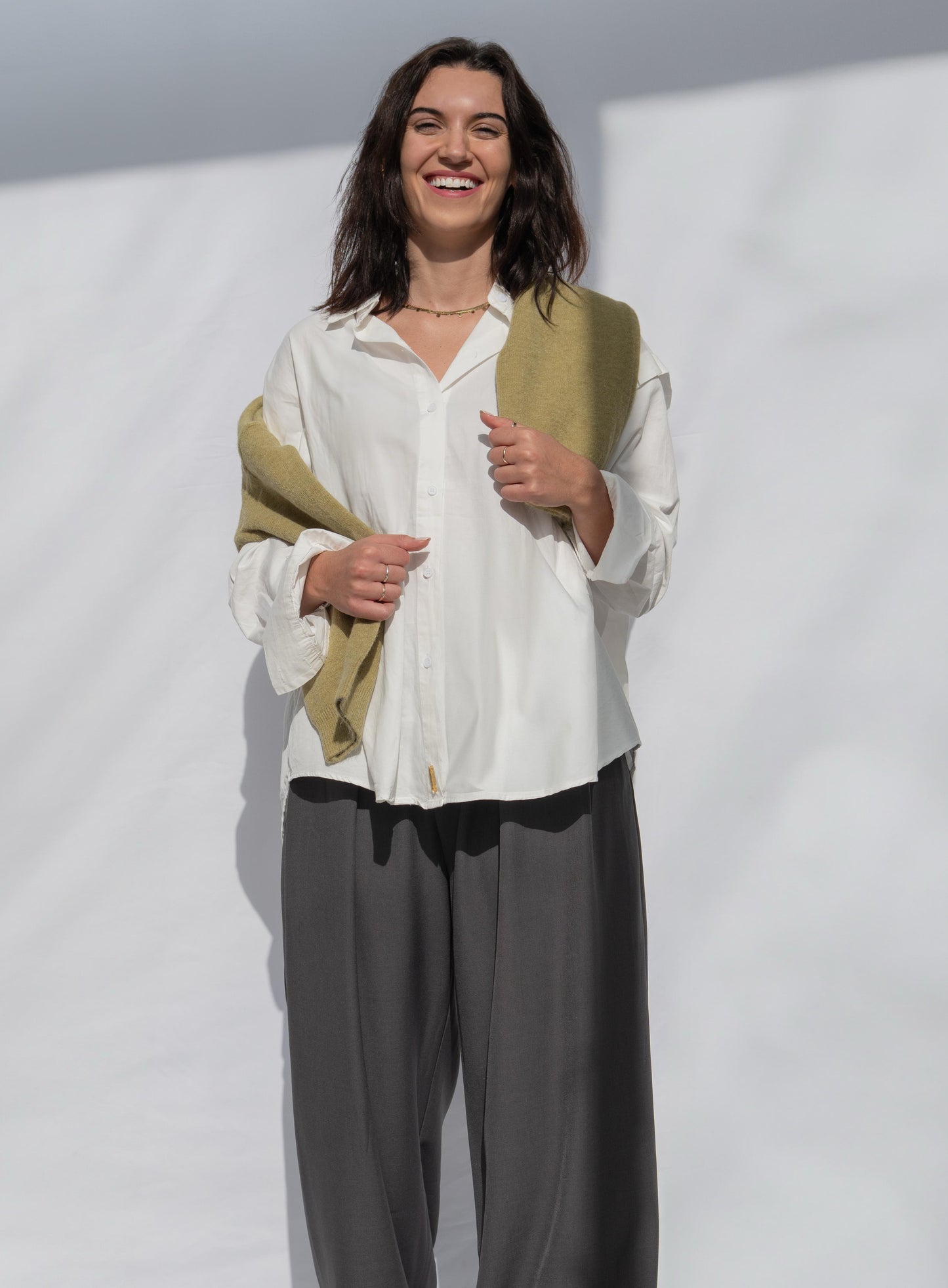 White Button Shirt Oversized