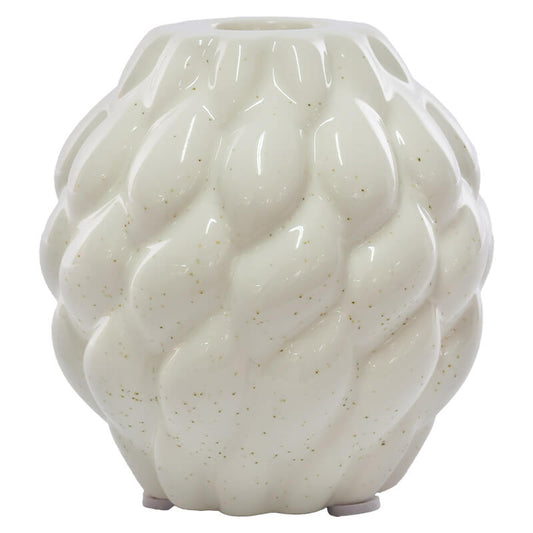 WHITE CANDLE HOLDER 9CM