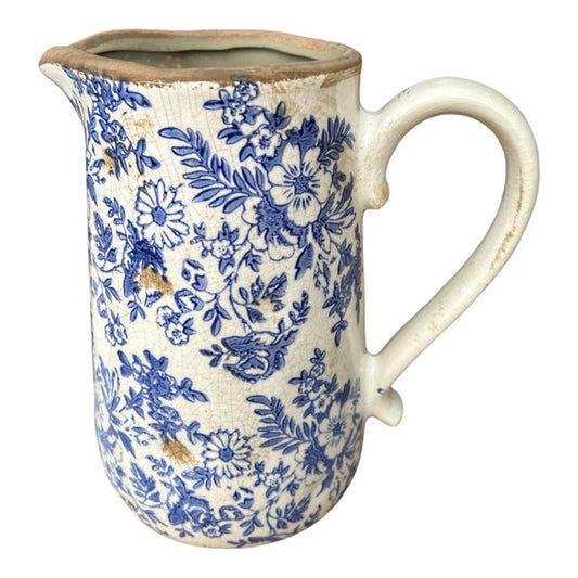 Ceramic Jug - Blue Floral